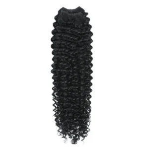 Weft Curly Hair Extensions 1# Jet Black